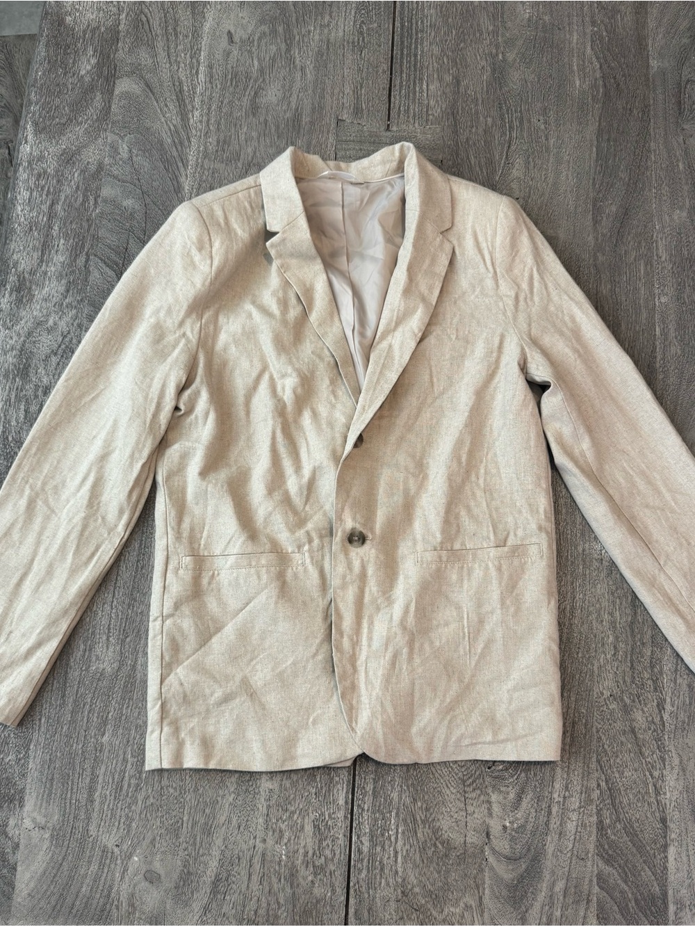 Cat & Jack Cream Linen Blazer Jacket - Fits Women Small